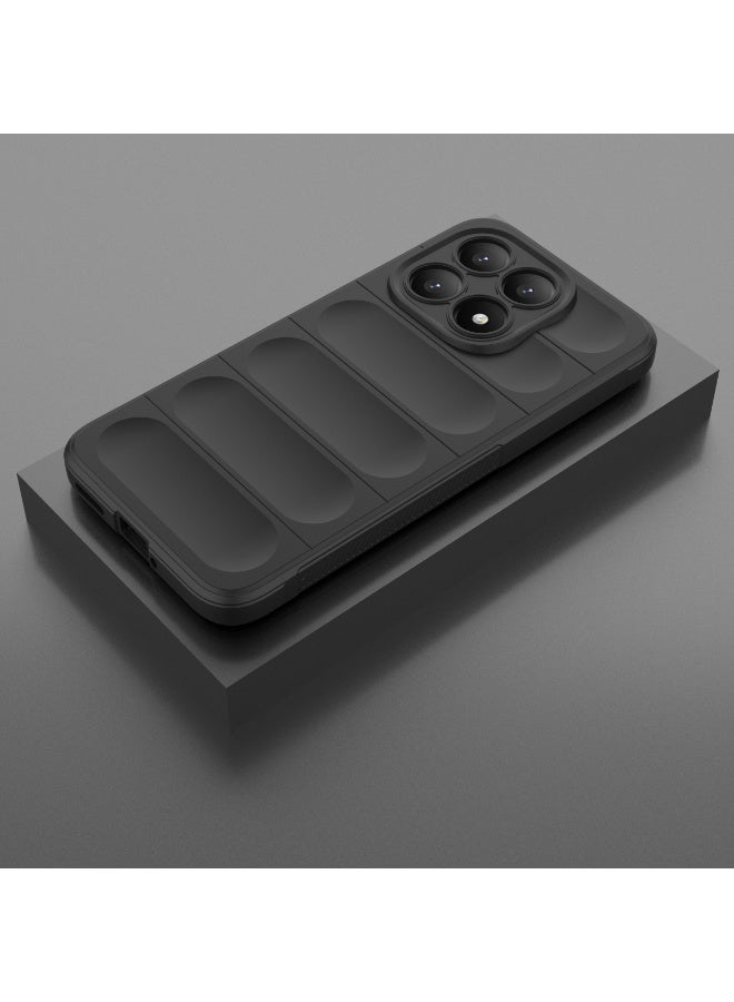 Phantom Shield Silicone Case with Anti-Scratch Soft Microfiber Lining, High Resilience Rubber Full Body Shockproof Cover Compatible with Xiaomi 15T (Black) - Image 3